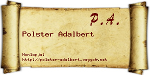 Polster Adalbert névjegykártya